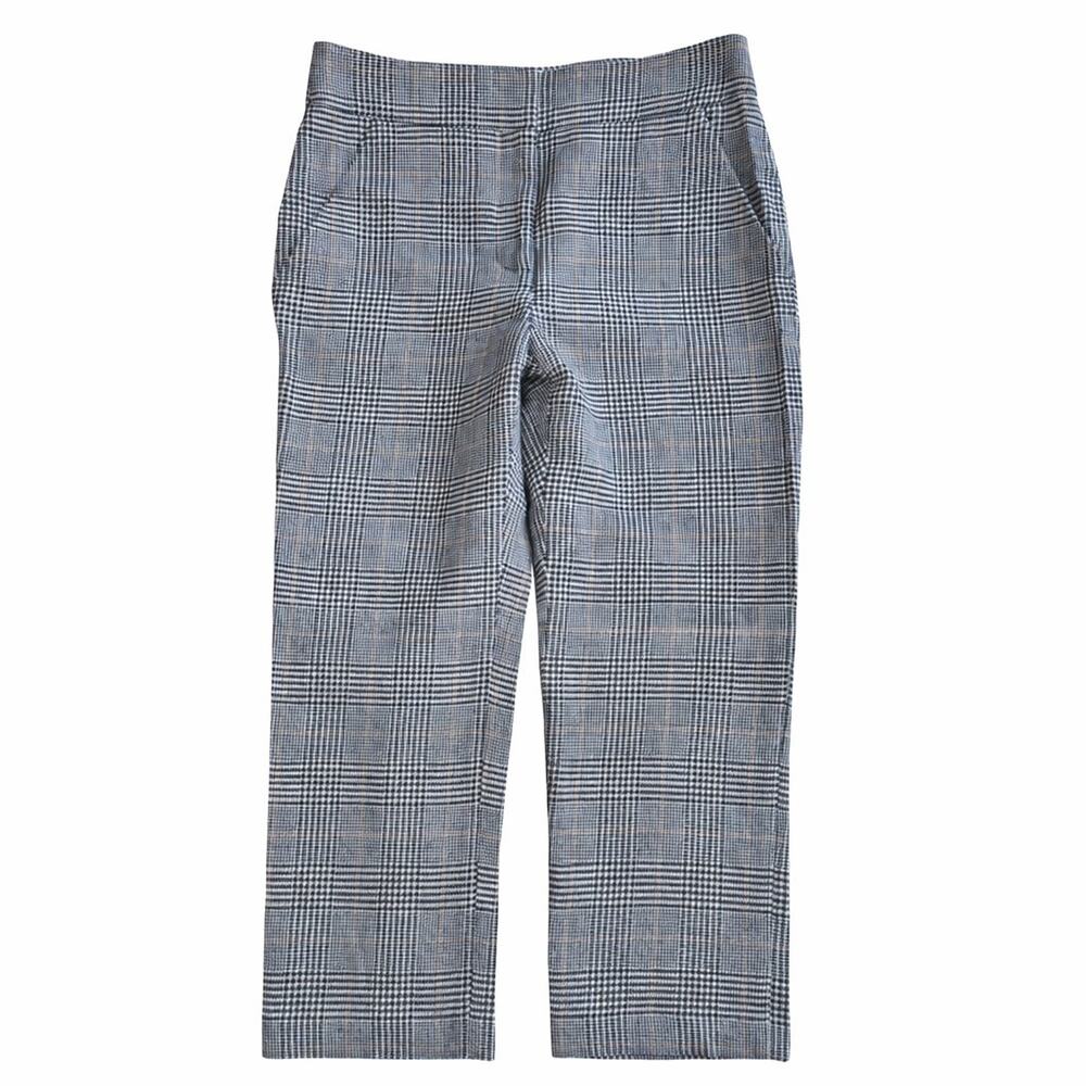 Veronica Beard Gemini Linen Pants Cropped Herringbone Quiet Luxury Size 2